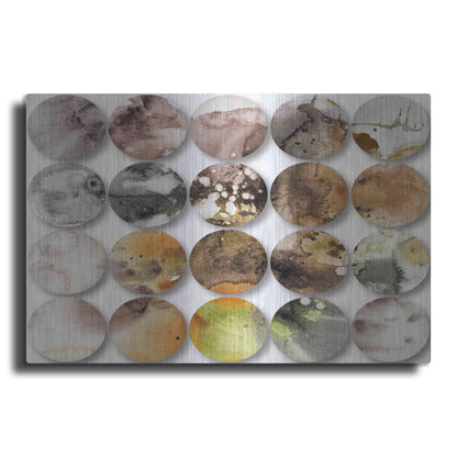 Luxe Metal Art 'Watercolor Colorful Circles 3' by Irena Orlov, Metal Wall Art