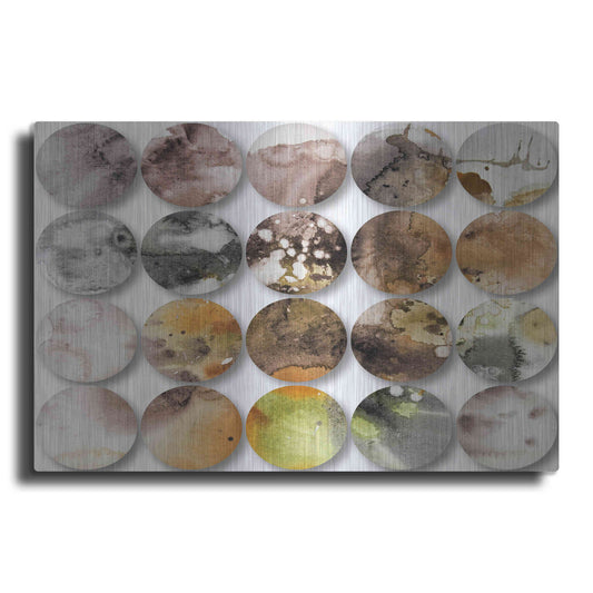 Luxe Metal Art 'Watercolor Colorful Circles 3' by Irena Orlov, Metal Wall Art