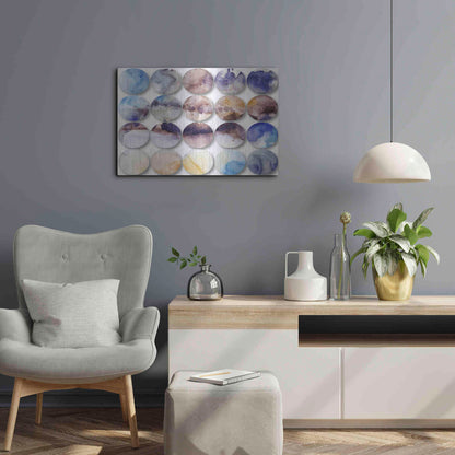 Luxe Metal Art 'Watercolor Colorful Circles 4' by Irena Orlov, Metal Wall Art,24x16