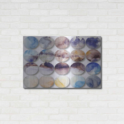 Luxe Metal Art 'Watercolor Colorful Circles 4' by Irena Orlov, Metal Wall Art,36x24