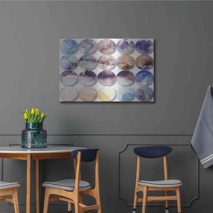 Luxe Metal Art 'Watercolor Colorful Circles 4' by Irena Orlov, Metal Wall Art,36x24