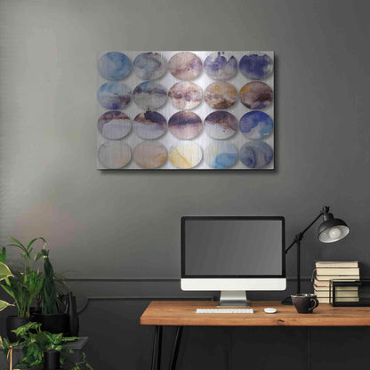 Luxe Metal Art 'Watercolor Colorful Circles 4' by Irena Orlov, Metal Wall Art,36x24