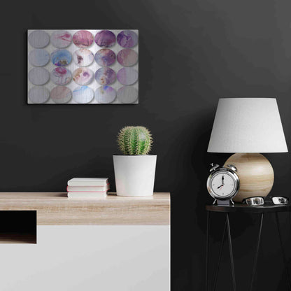 Luxe Metal Art 'Watercolor Colorful Circles 6' by Irena Orlov, Metal Wall Art,24x16