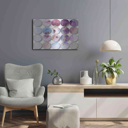 Luxe Metal Art 'Watercolor Colorful Circles 6' by Irena Orlov, Metal Wall Art,24x16