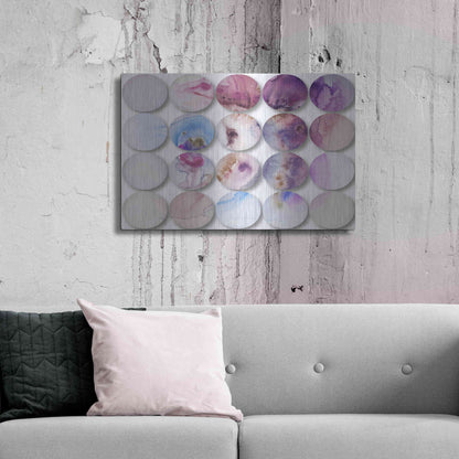 Luxe Metal Art 'Watercolor Colorful Circles 6' by Irena Orlov, Metal Wall Art,36x24