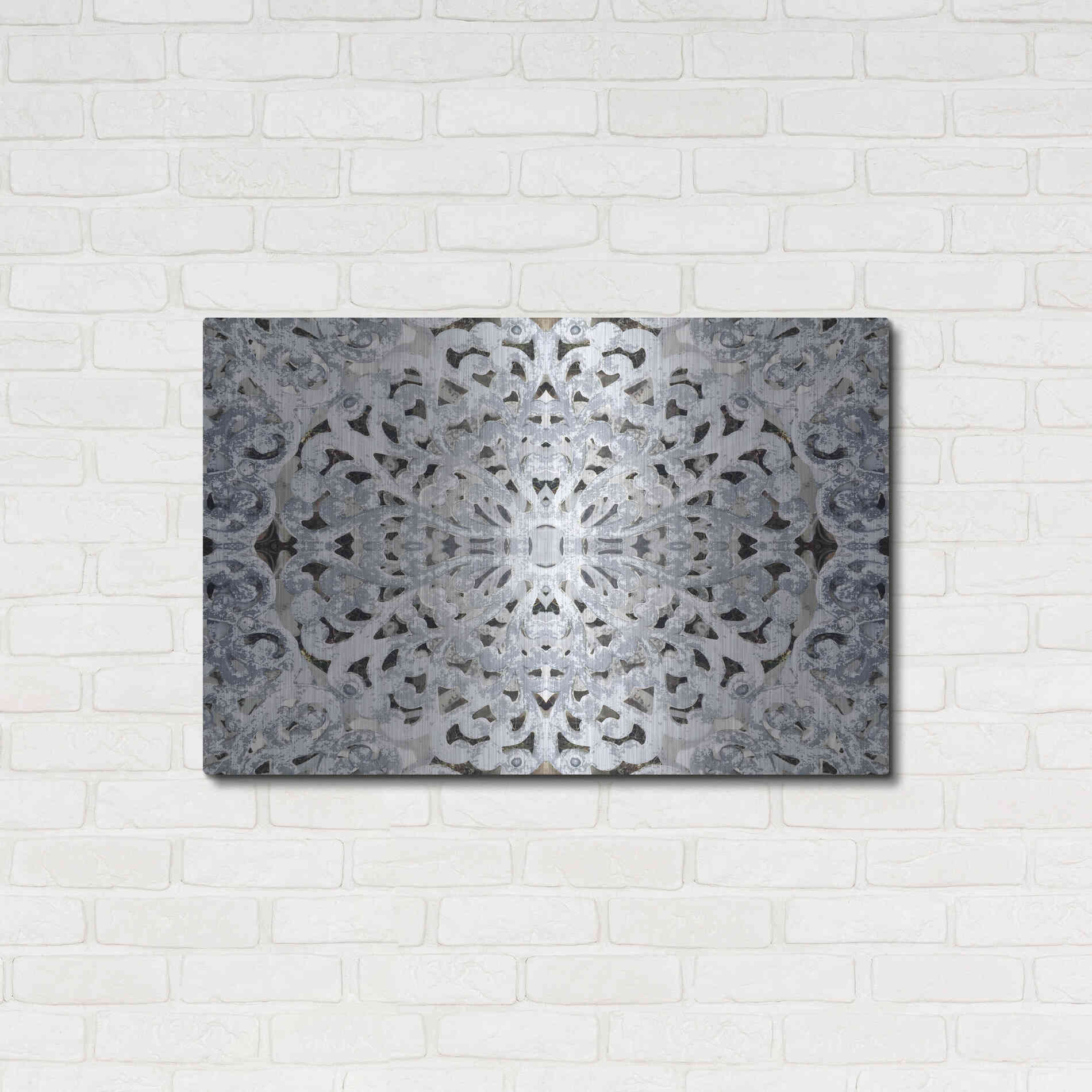 Luxe Metal Art 'Elegant Pattern 3' by Irena Orlov, Metal Wall Art,36x24