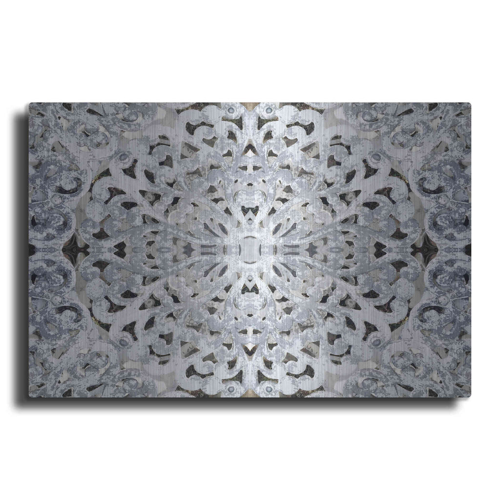 Luxe Metal Art 'Elegant Pattern 3' by Irena Orlov, Metal Wall Art