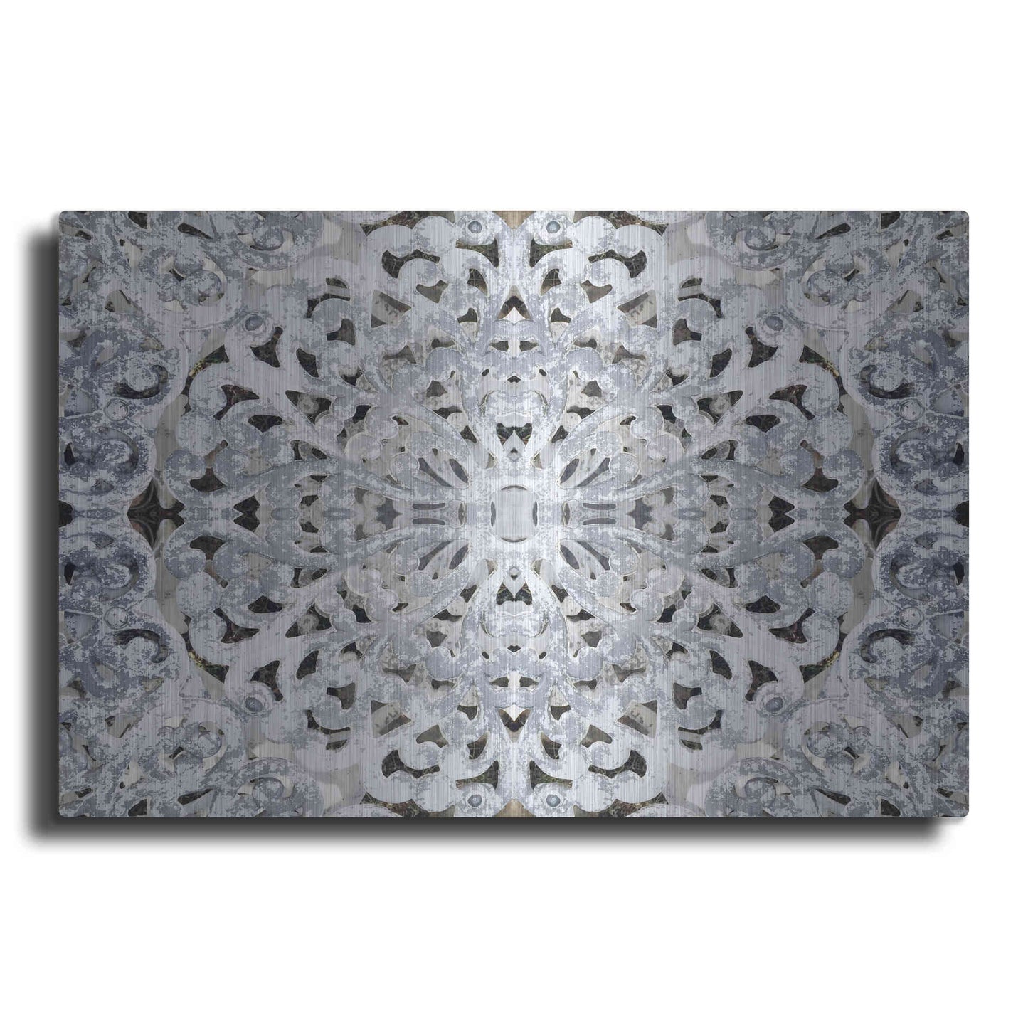 Luxe Metal Art 'Elegant Pattern 3' by Irena Orlov, Metal Wall Art