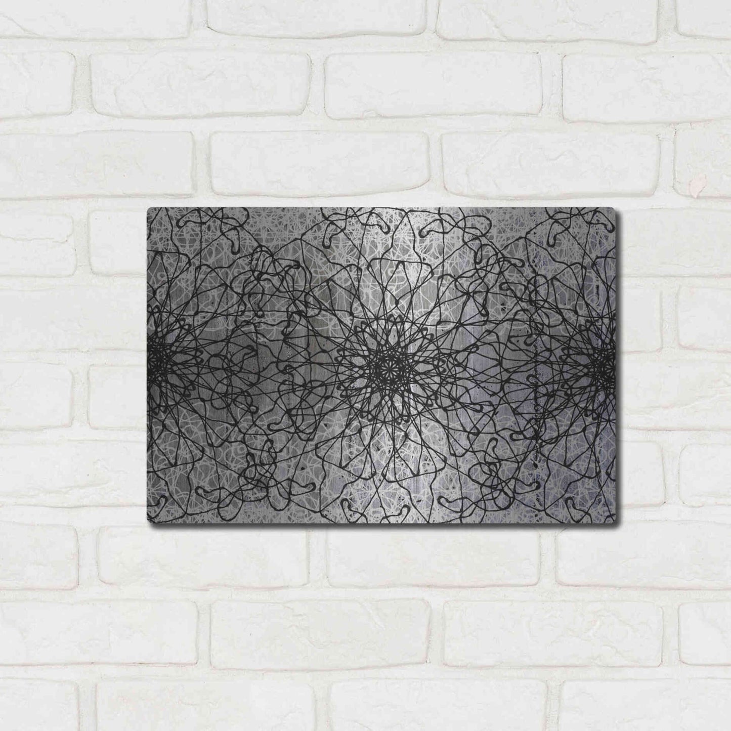 Luxe Metal Art 'Elegant Pattern 2' by Irena Orlov, Metal Wall Art,16x12