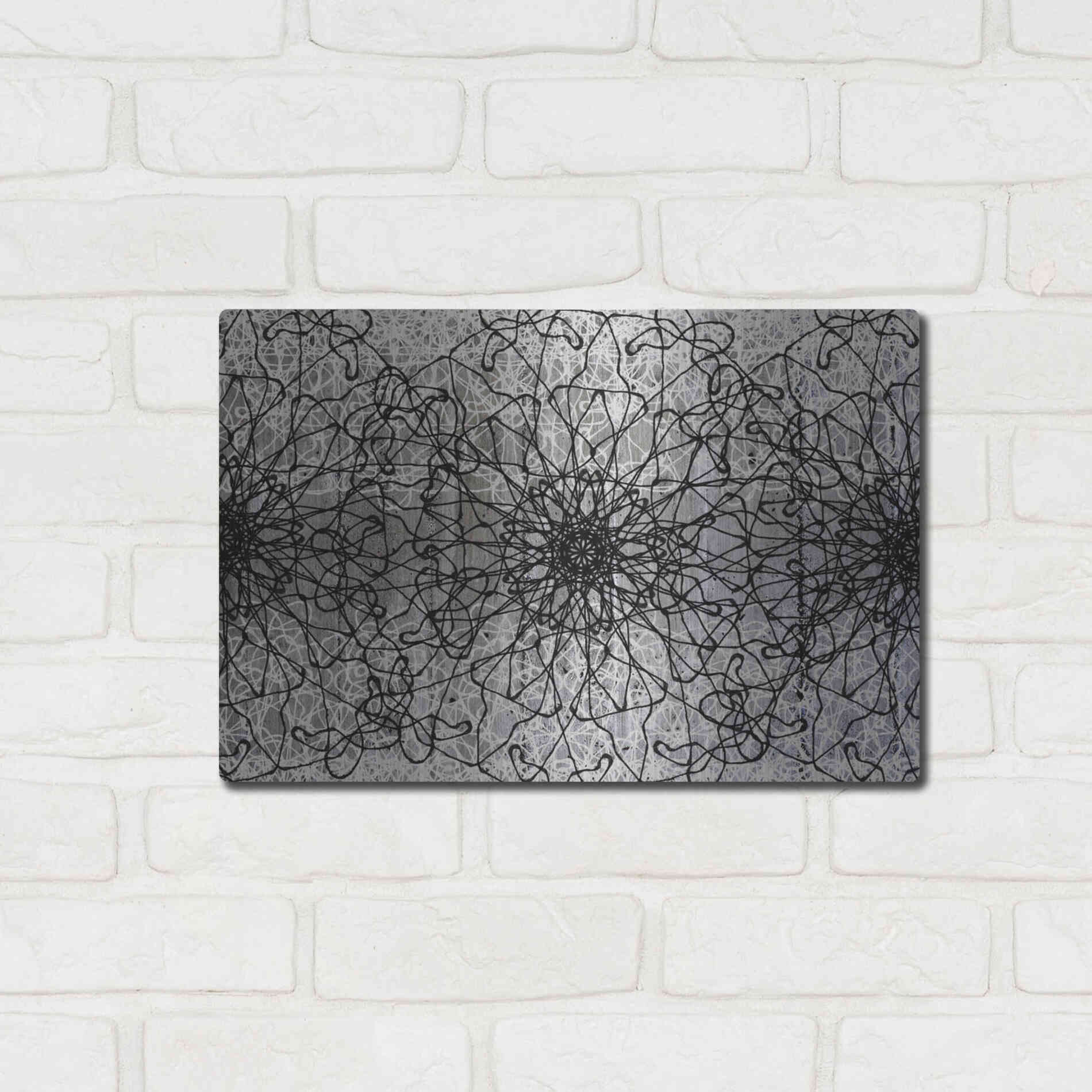 Luxe Metal Art 'Elegant Pattern 2' by Irena Orlov, Metal Wall Art,16x12