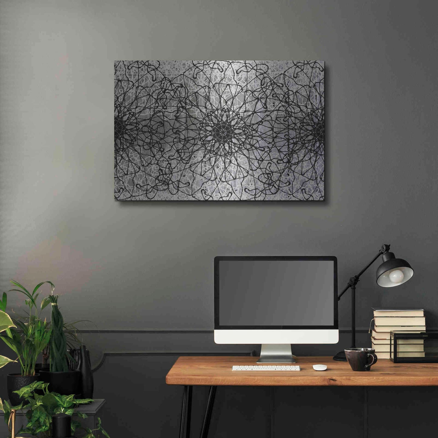 Luxe Metal Art 'Elegant Pattern 2' by Irena Orlov, Metal Wall Art,36x24
