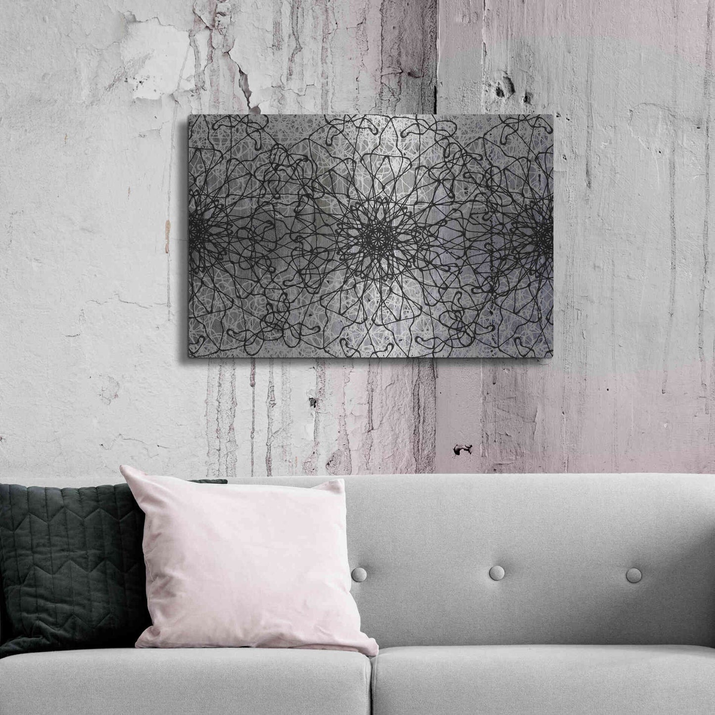 Luxe Metal Art 'Elegant Pattern 2' by Irena Orlov, Metal Wall Art,36x24