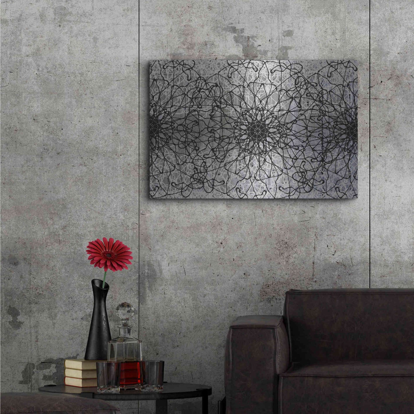 Luxe Metal Art 'Elegant Pattern 2' by Irena Orlov, Metal Wall Art,36x24