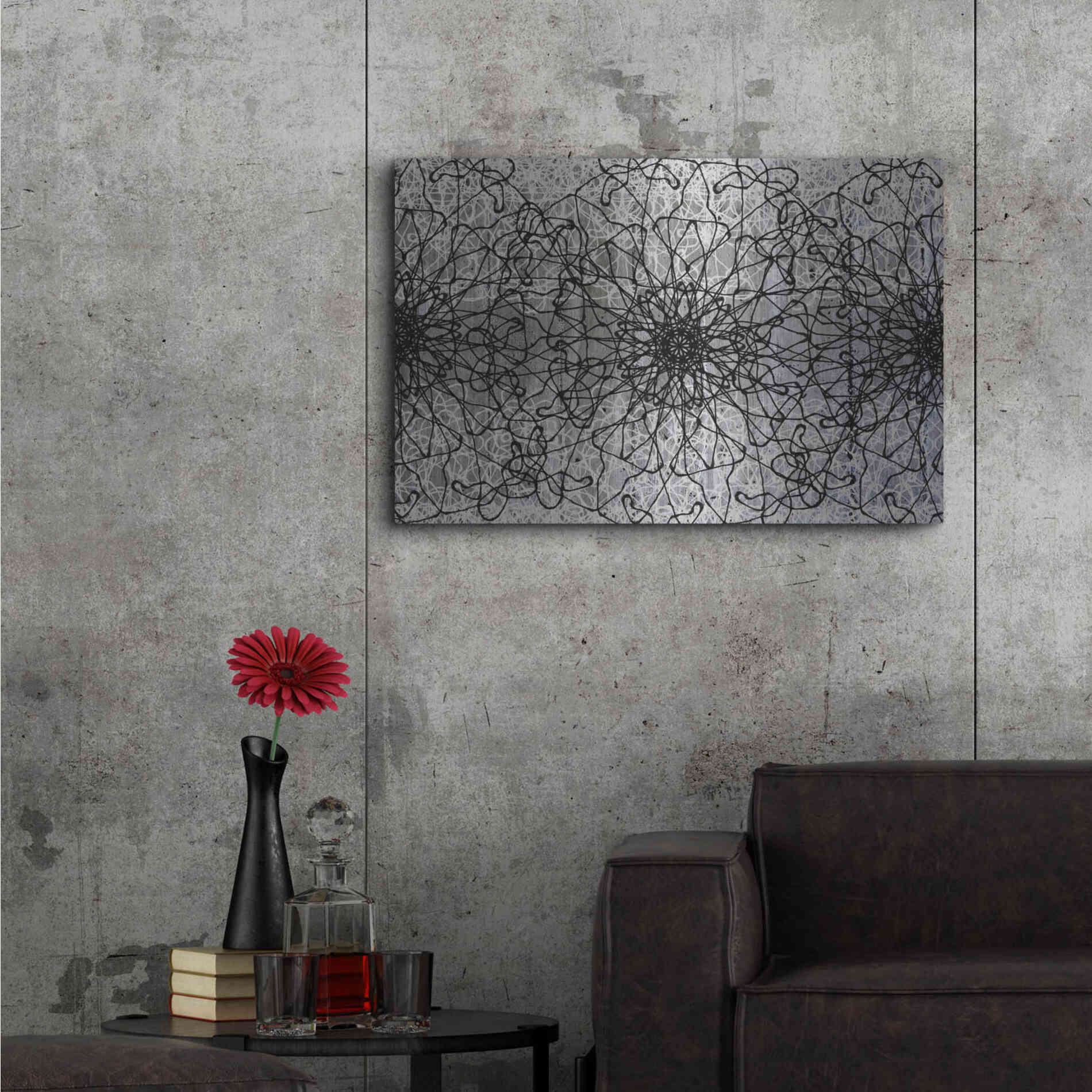 Luxe Metal Art 'Elegant Pattern 2' by Irena Orlov, Metal Wall Art,36x24