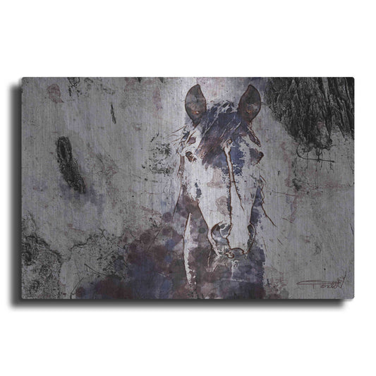 Luxe Metal Art 'Mustang Horse 22' by Irena Orlov, Metal Wall Art