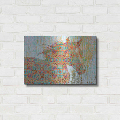 Luxe Metal Art 'Pattern Horse' by Irena Orlov, Metal Wall Art,24x16