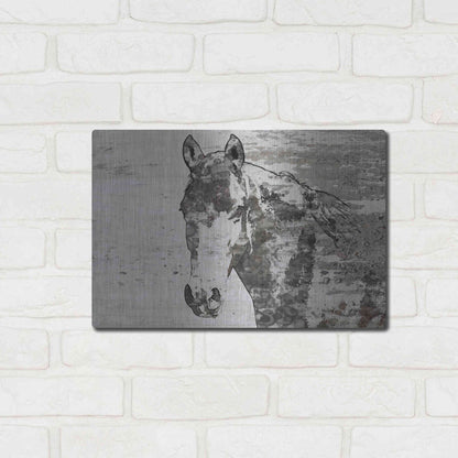 Luxe Metal Art 'Portrait of a Horse' by Irena Orlov, Metal Wall Art,16x12