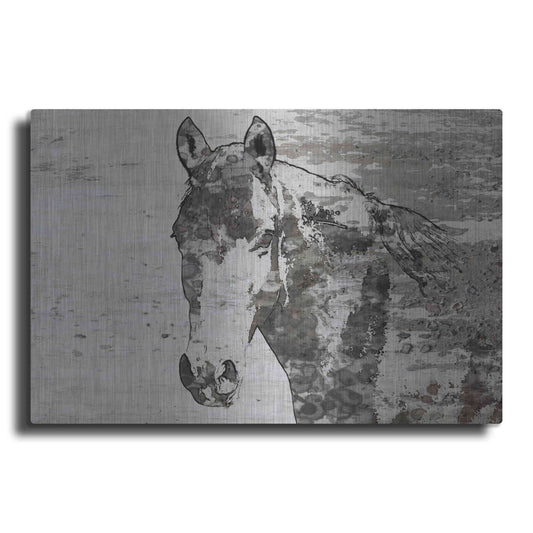 Luxe Metal Art 'Portrait of a Horse' by Irena Orlov, Metal Wall Art