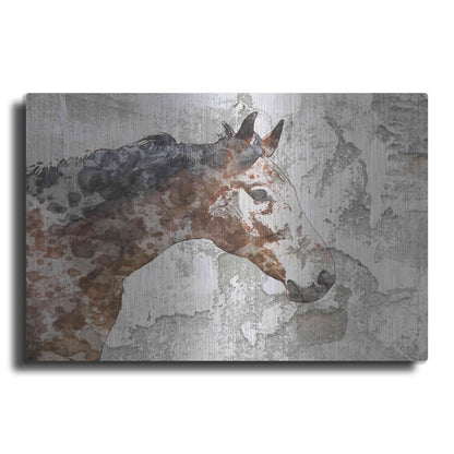 Luxe Metal Art 'Rustic Brown Horse' by Irena Orlov, Metal Wall Art