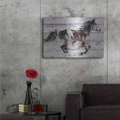 Luxe Metal Art 'Running Arabian Horse' by Irena Orlov, Metal Wall Art,36x24