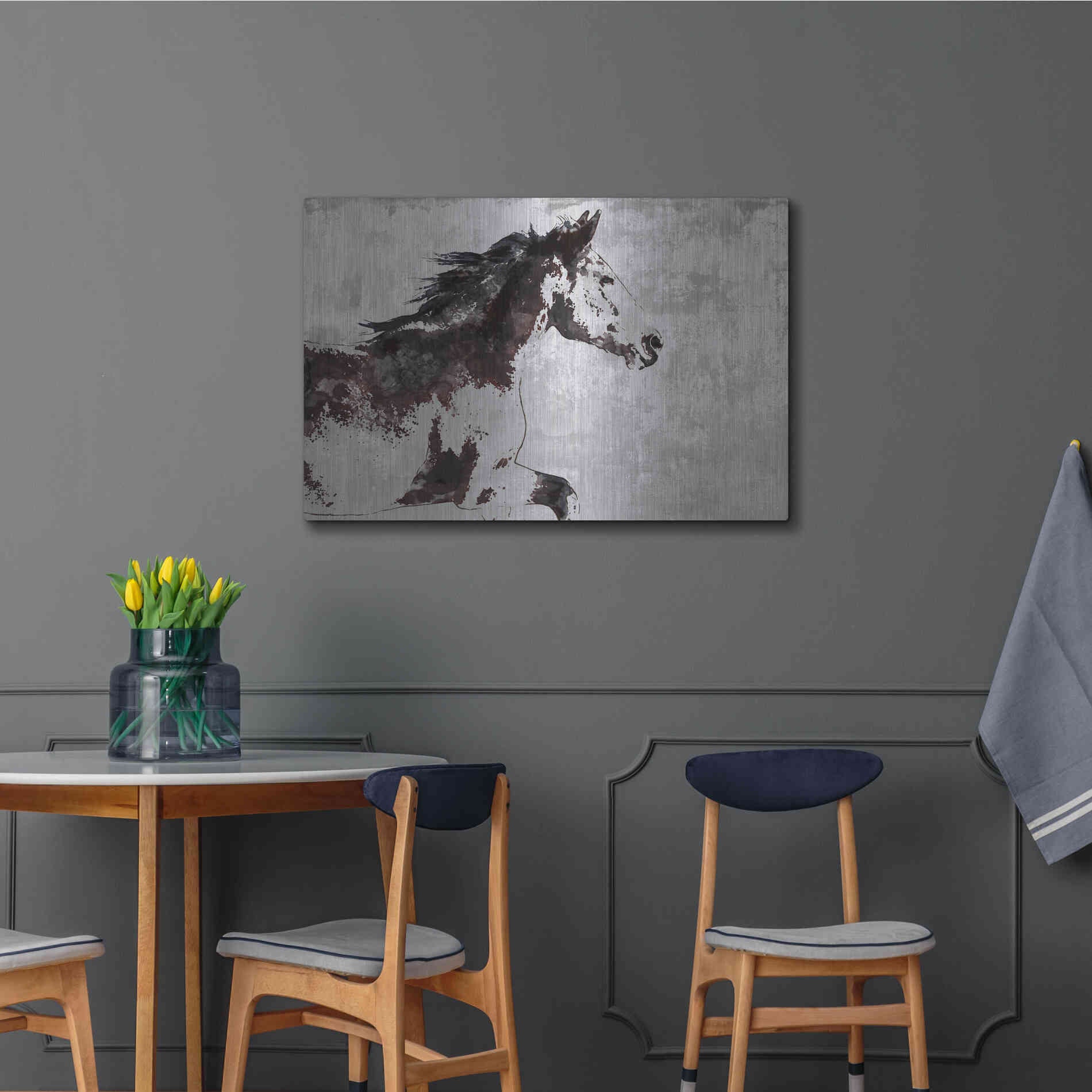 Luxe Metal Art 'Horse Race' by Irena Orlov, Metal Wall Art,36x24