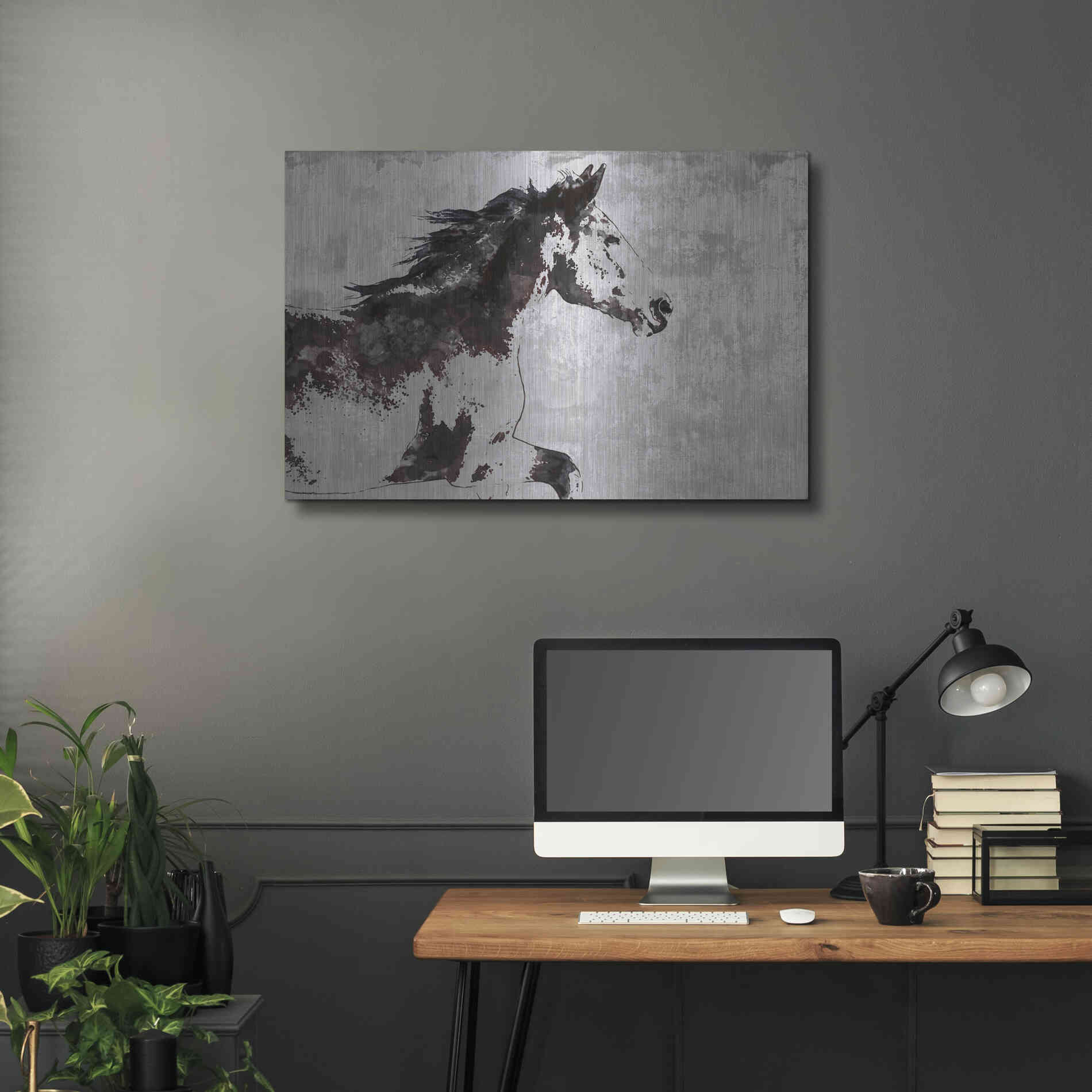 Luxe Metal Art 'Horse Race' by Irena Orlov, Metal Wall Art,36x24