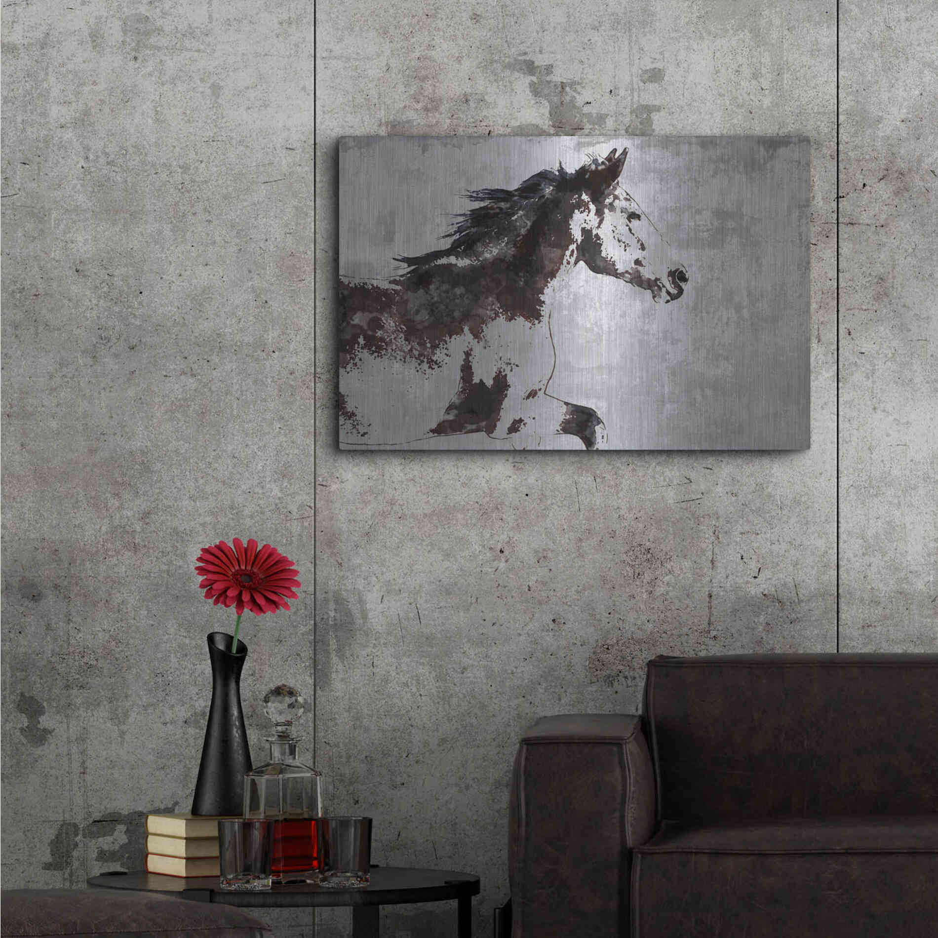 Luxe Metal Art 'Horse Race' by Irena Orlov, Metal Wall Art,36x24