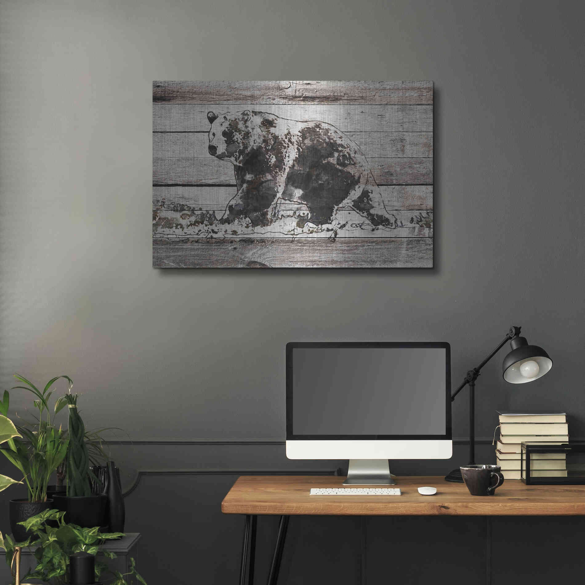 Luxe Metal Art 'Black Bear 1' by Irena Orlov, Metal Wall Art,36x24