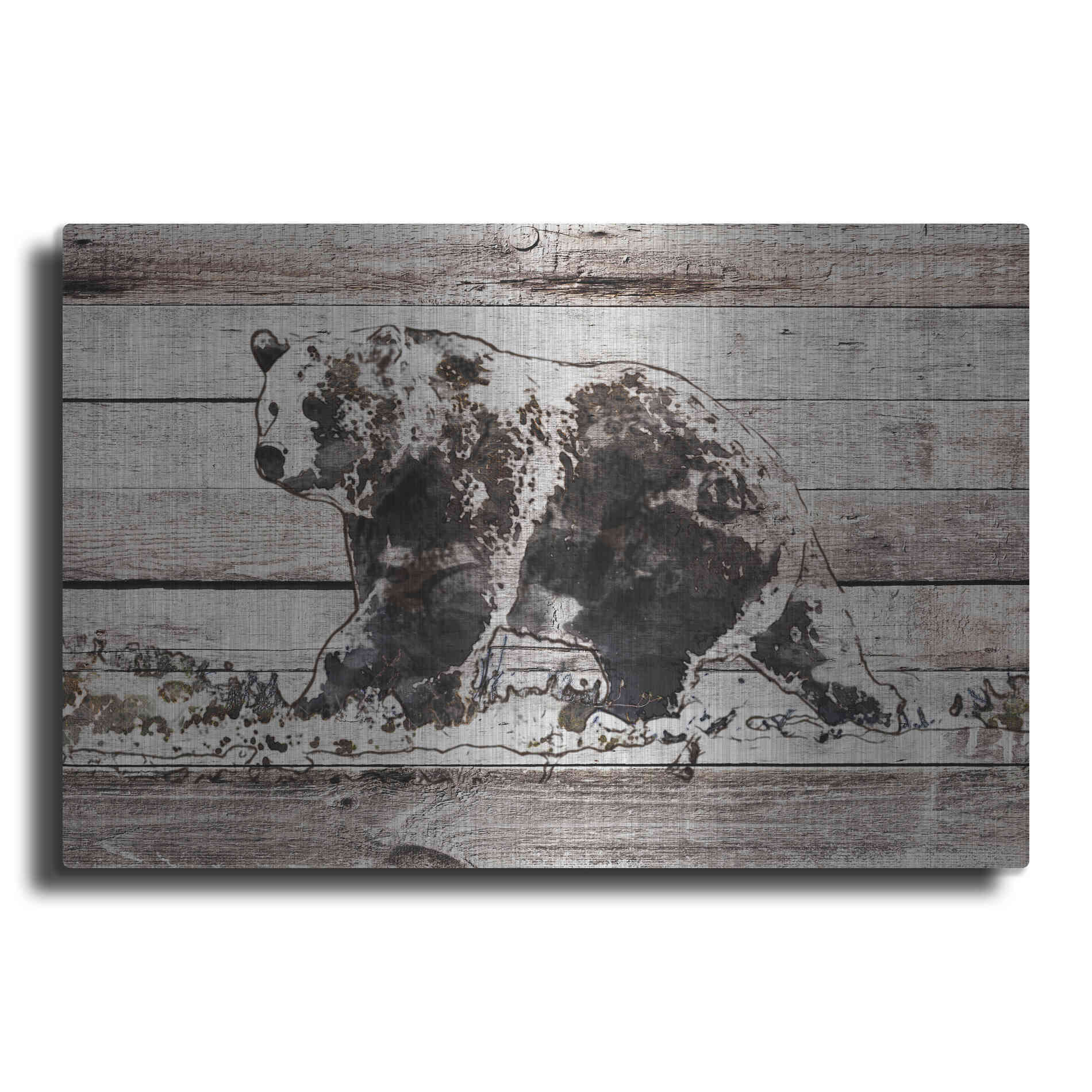 Luxe Metal Art 'Black Bear 1' by Irena Orlov, Metal Wall Art