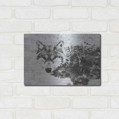 Luxe Metal Art 'Lone Wolf' by Irena Orlov, Metal Wall Art,16x12
