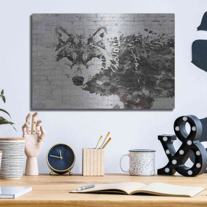 Luxe Metal Art 'Lone Wolf' by Irena Orlov, Metal Wall Art,16x12