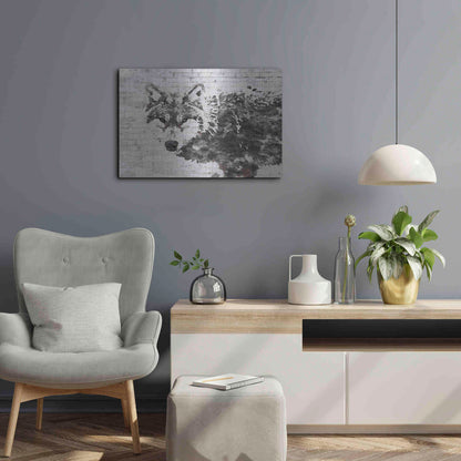 Luxe Metal Art 'Lone Wolf' by Irena Orlov, Metal Wall Art,24x16