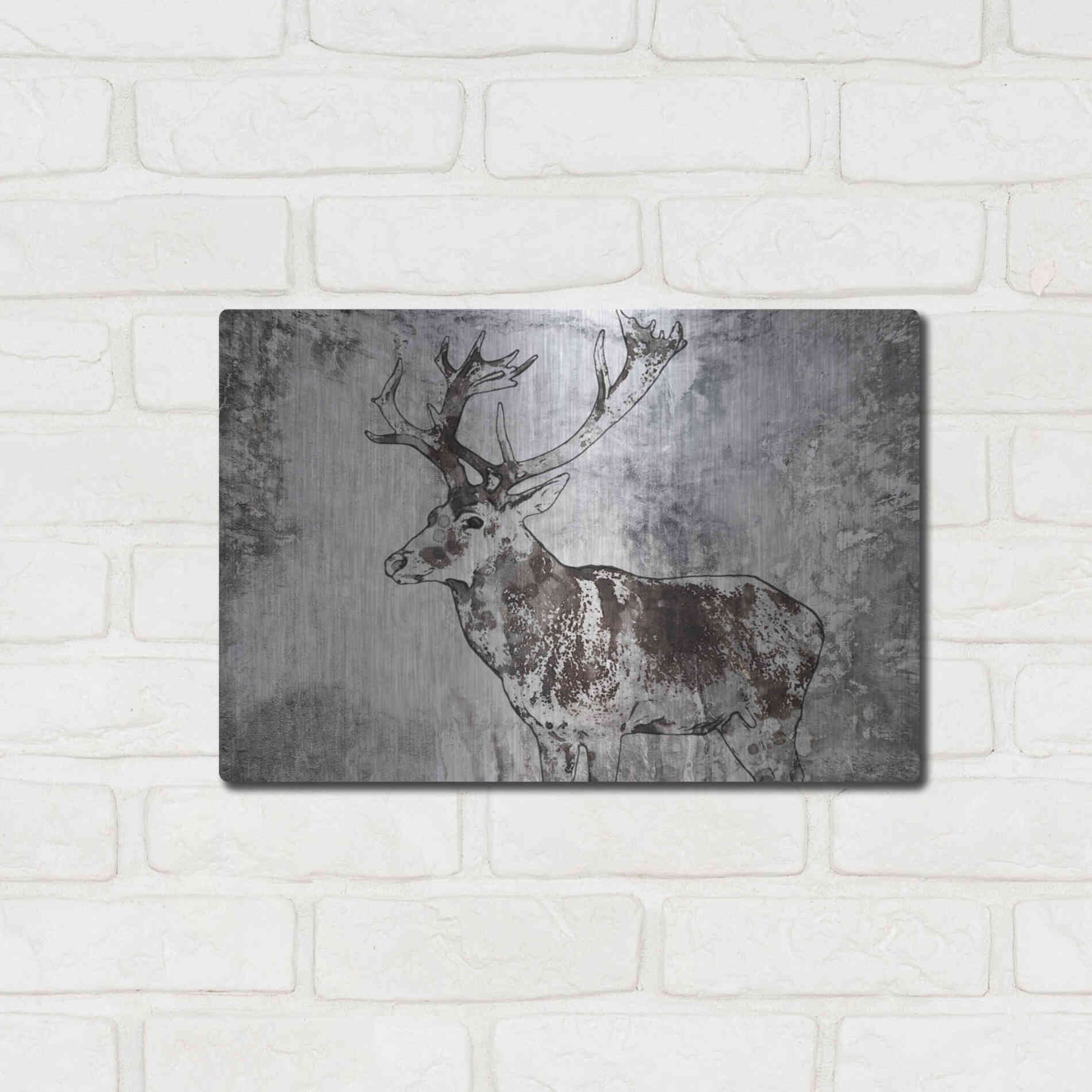 Luxe Metal Art 'Javan Rusa' by Irena Orlov, Metal Wall Art,16x12