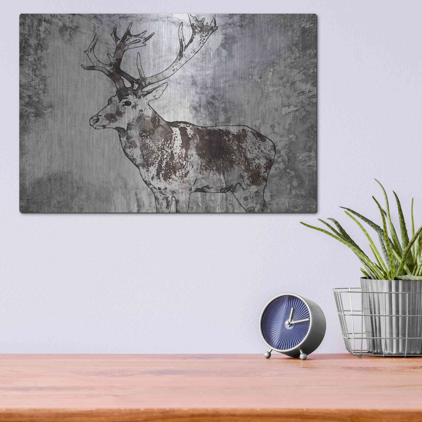 Luxe Metal Art 'Javan Rusa' by Irena Orlov, Metal Wall Art,16x12