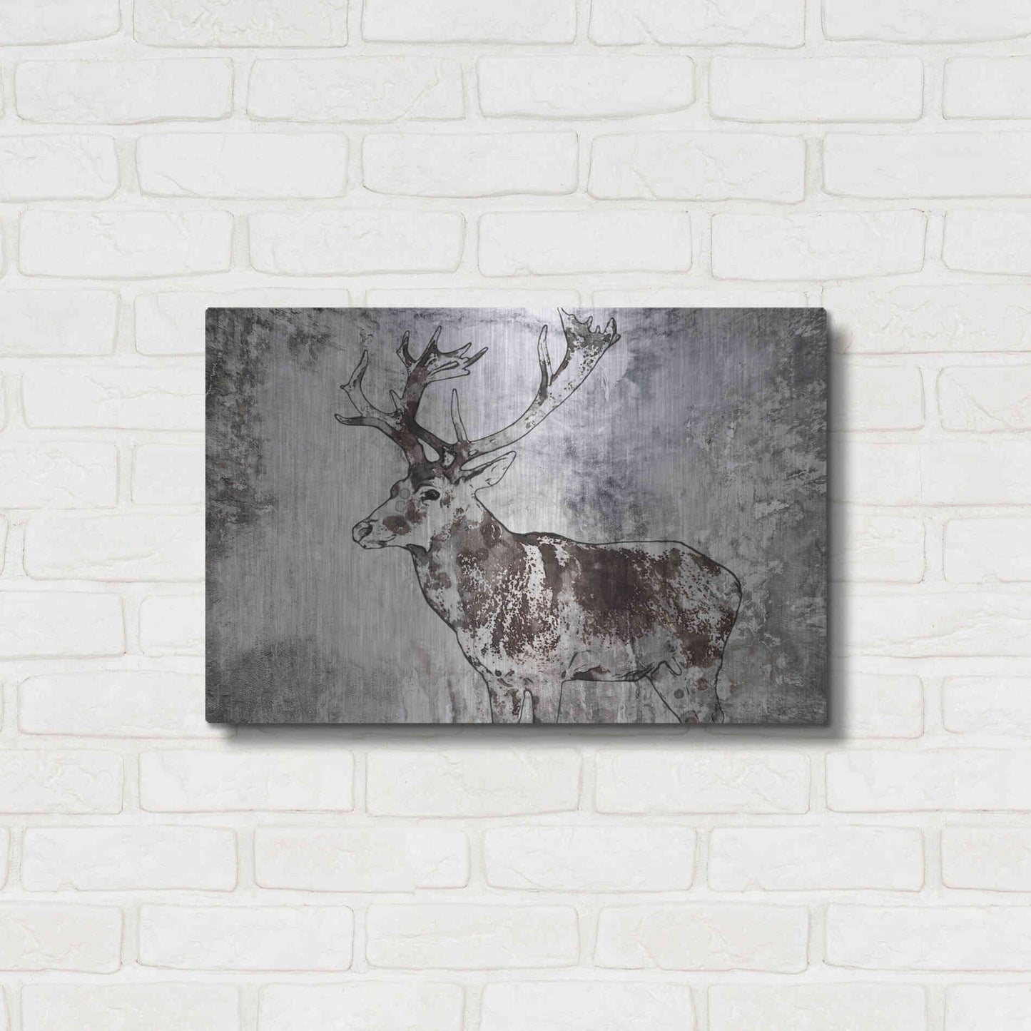Luxe Metal Art 'Javan Rusa' by Irena Orlov, Metal Wall Art,24x16