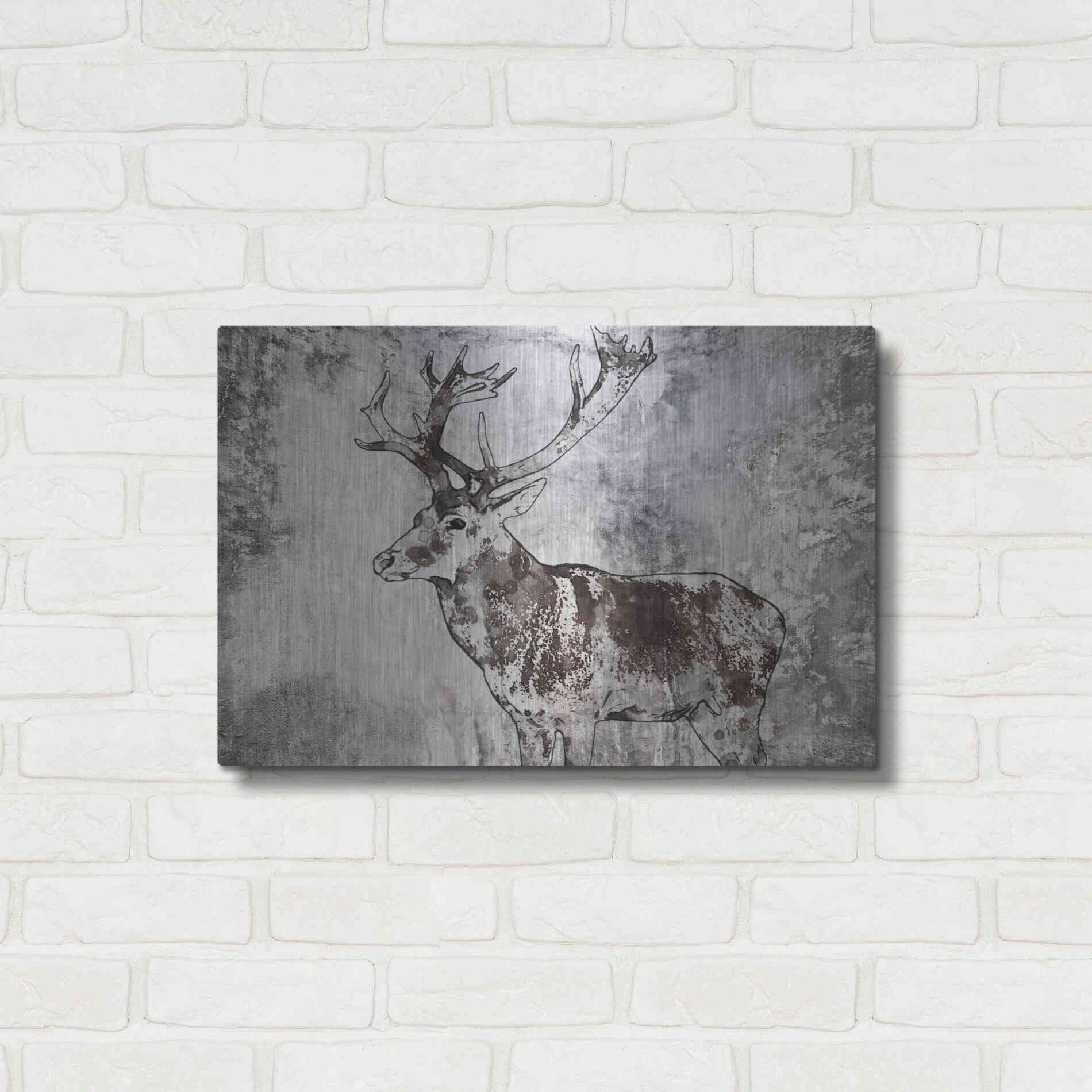 Luxe Metal Art 'Javan Rusa' by Irena Orlov, Metal Wall Art,24x16