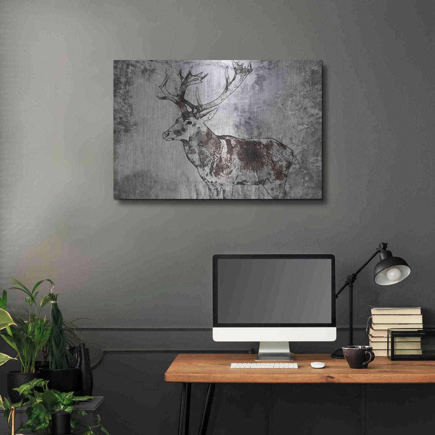 Luxe Metal Art 'Javan Rusa' by Irena Orlov, Metal Wall Art,36x24