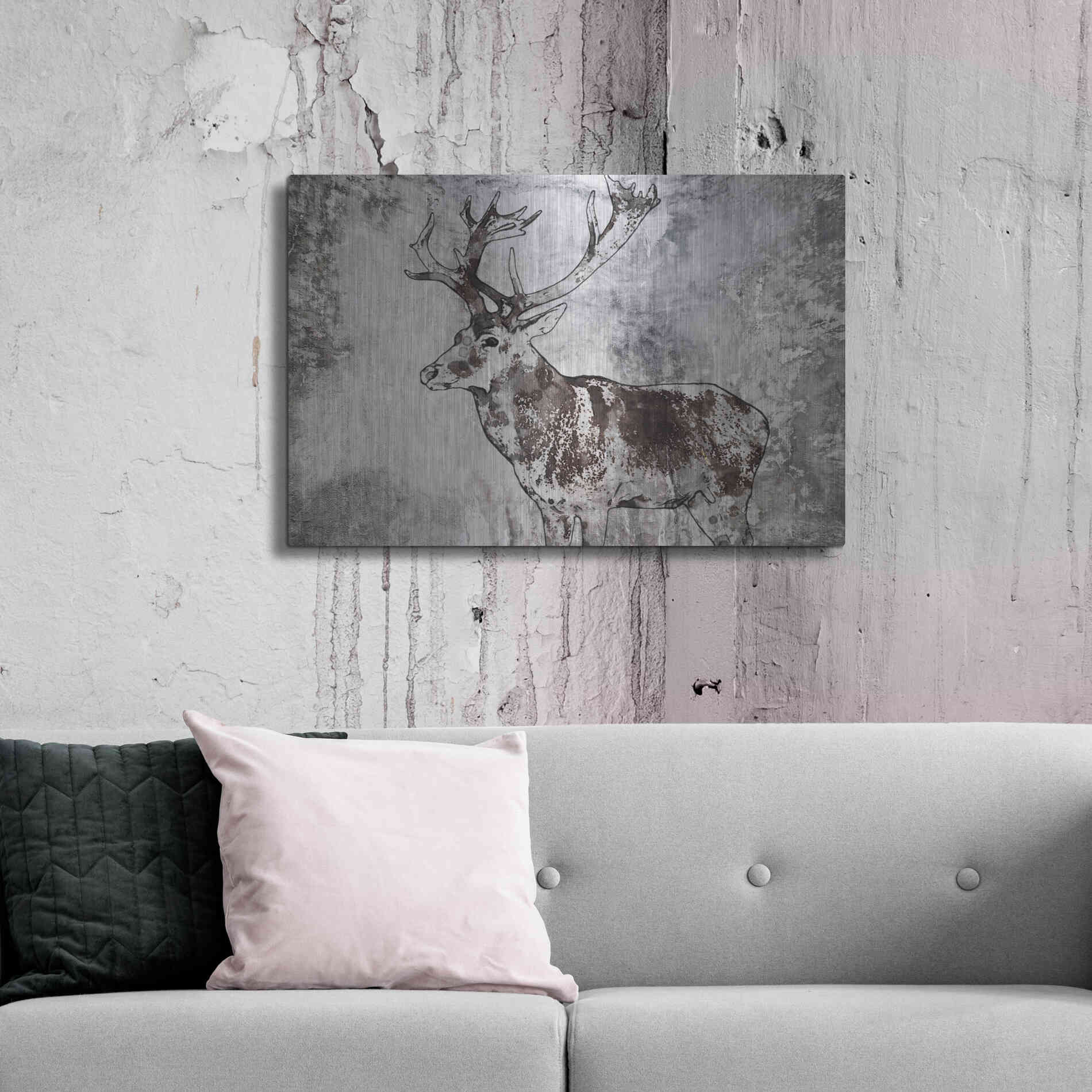 Luxe Metal Art 'Javan Rusa' by Irena Orlov, Metal Wall Art,36x24