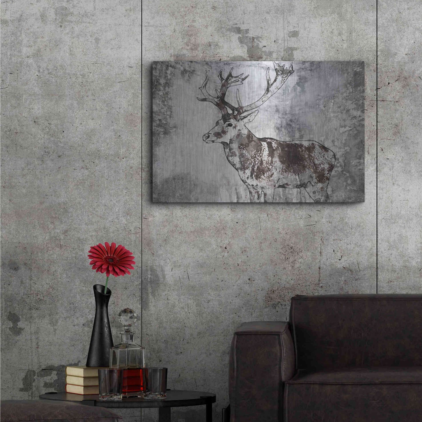 Luxe Metal Art 'Javan Rusa' by Irena Orlov, Metal Wall Art,36x24