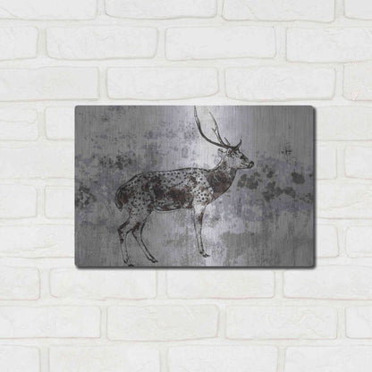 Luxe Metal Art 'Sika Deer 1' by Irena Orlov, Metal Wall Art,16x12