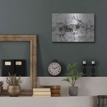 Luxe Metal Art 'Sika Deer 1' by Irena Orlov, Metal Wall Art,16x12
