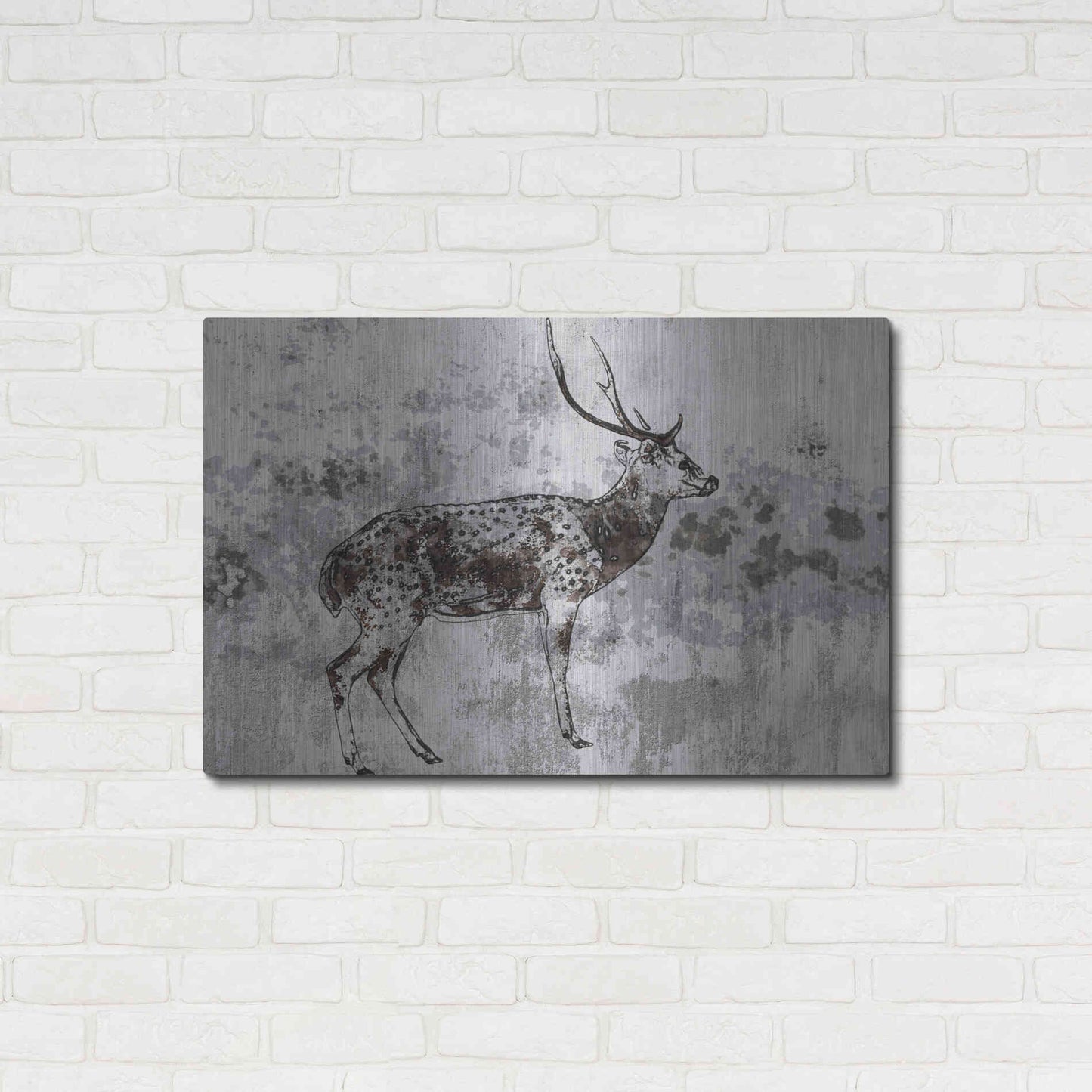 Luxe Metal Art 'Sika Deer 1' by Irena Orlov, Metal Wall Art,36x24