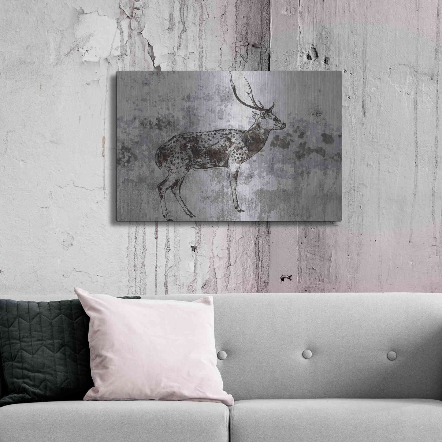 Luxe Metal Art 'Sika Deer 1' by Irena Orlov, Metal Wall Art,36x24