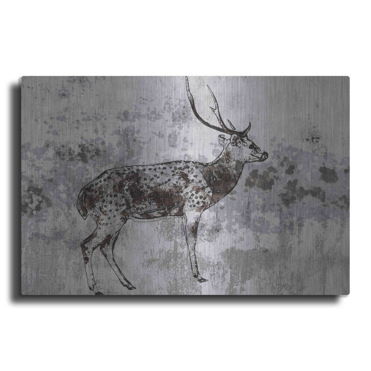 Luxe Metal Art 'Sika Deer 1' by Irena Orlov, Metal Wall Art