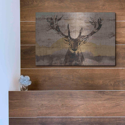 Luxe Metal Art 'White-Tailed Deer' by Irena Orlov, Metal Wall Art,16x12