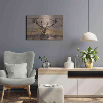 Luxe Metal Art 'White-Tailed Deer' by Irena Orlov, Metal Wall Art,24x16
