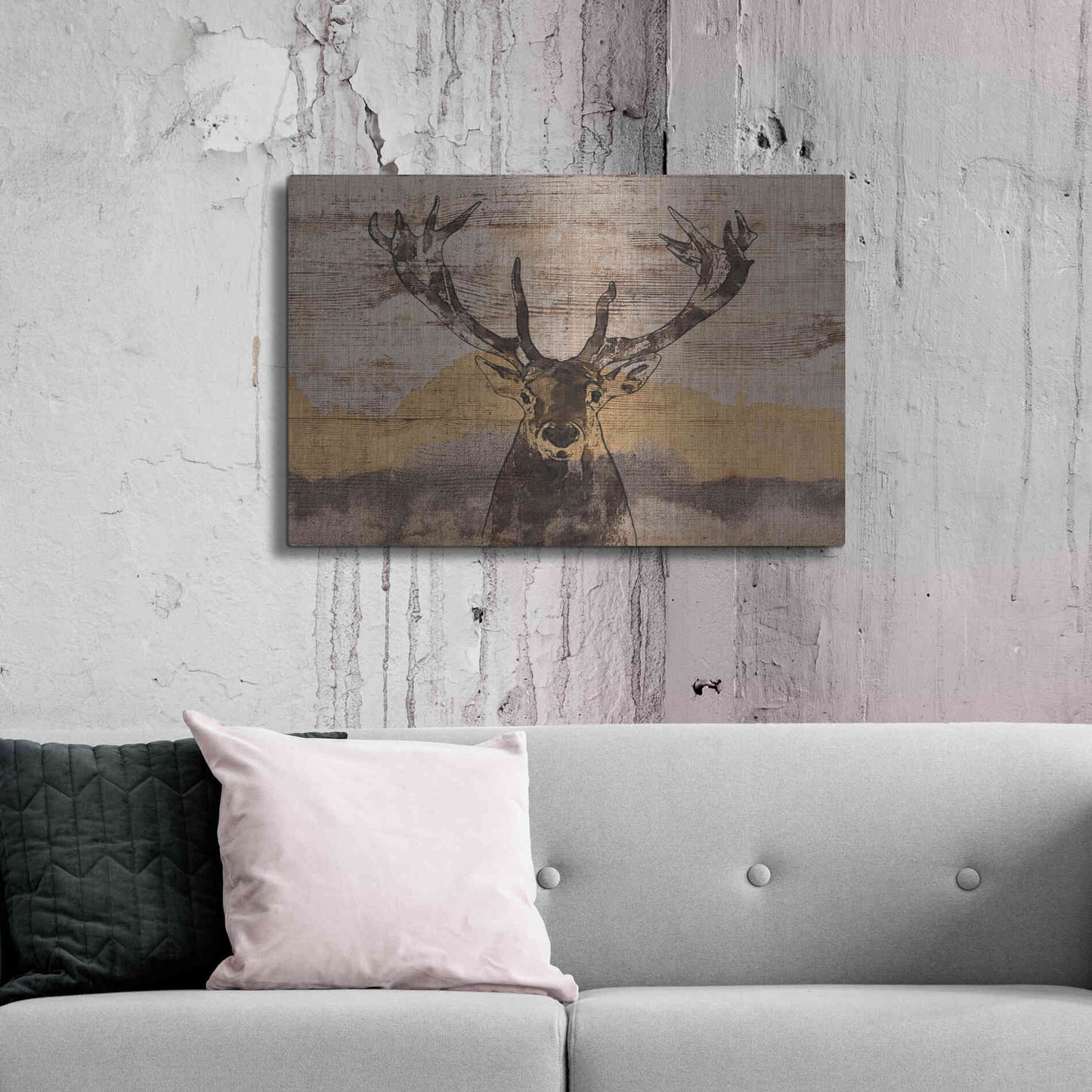 Luxe Metal Art 'White-Tailed Deer' by Irena Orlov, Metal Wall Art,36x24