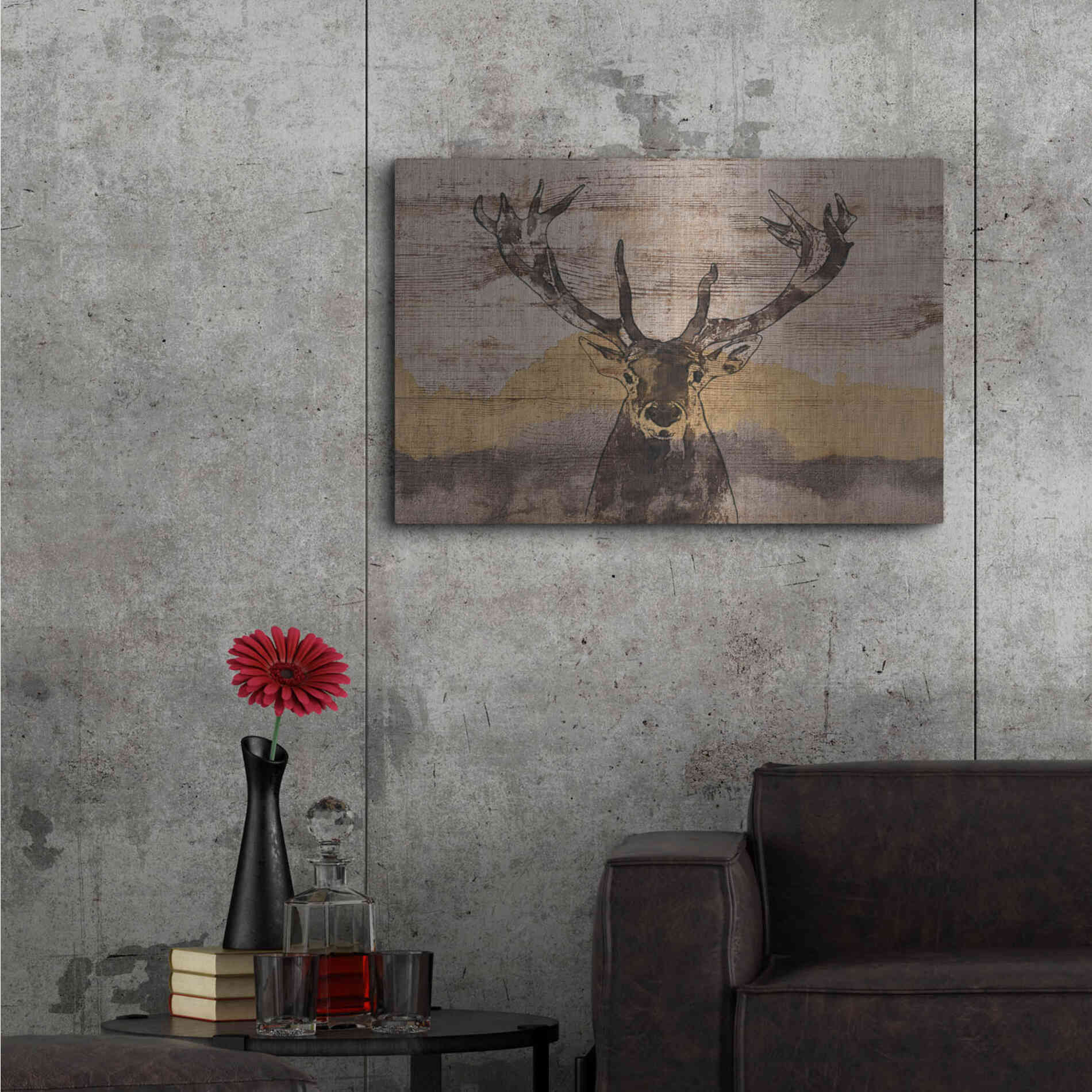 Luxe Metal Art 'White-Tailed Deer' by Irena Orlov, Metal Wall Art,36x24