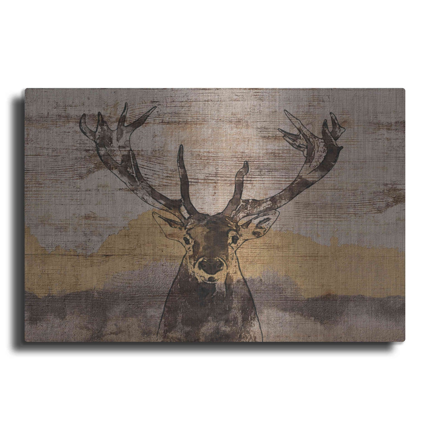 Luxe Metal Art 'White-Tailed Deer' by Irena Orlov, Metal Wall Art