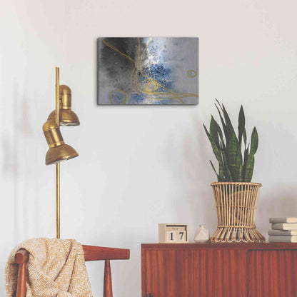 Luxe Metal Art 'Coastal Watercolor Abstract' by Irena Orlov, Metal Wall Art,24x16